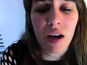 jealous babe swallows cum after watching girlfriend facial