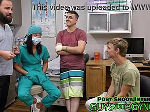 Frank's barefoot nurse tickles him backstage in hospital