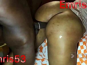 Fat Ebony Ass Riding BBC Makes Him Cum Insanely Hard