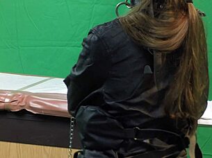 Scarlett Johnson's intriguing medical vag exam turns into deepthroat gagging frenzy