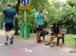 hunt4k sells girlfriend for rough cash sex!