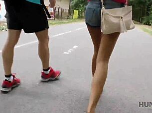 hunt4k sells girlfriend for rough cash sex!