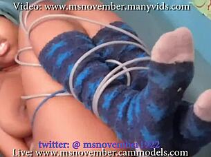 ebony babe struggles under intense ass worship pounding