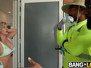 oh god, sunbathing led to gardeners' cumshot threesome facial! 😩💦