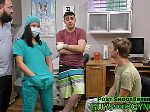 Frank's barefoot nurse tickles him backstage in hospital