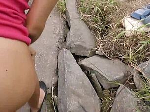 hunt4k sells girlfriend for rough cash sex!