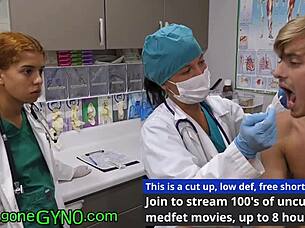 Frank's barefoot nurse tickles him backstage in hospital