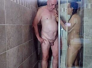 Steamy Shower Shave Tease By Sexy Agarabas And Olpr