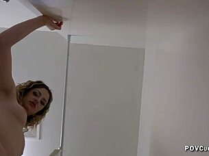 Harmony Rivers dominates sissy hubby with creampie-eating femdom