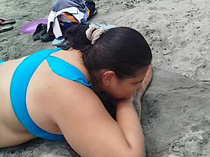 i spot big ass beach girl, invite her over for passionate pounding sex