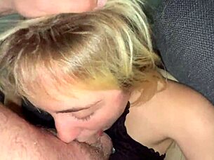 my girlfriend got so horny home alone she called for sloppy deepthroat