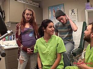 Ami Rogue's Tampa University Nurse Exam Features Anal Fingering