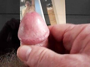 wanna watch this mature neighbor masturbate small cock to hard orgasm?