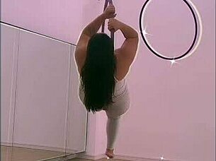 Pinay Strips Heels Off While Pole Dancing And Aerial Hoops