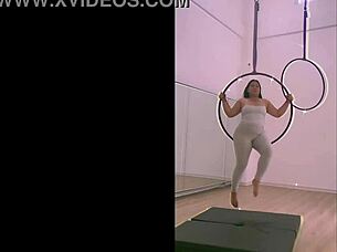 Pinay Strips Heels Off While Pole Dancing And Aerial Hoops
