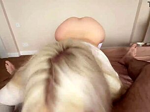 Fucking Sexy Blonde Pornstar Cum-Filled Mouth Facial