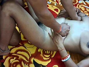 Naked sexy babe fucked passionately in bedroom