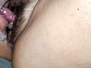 teresa jerks me off i lick her hairy pussy then cum on foot