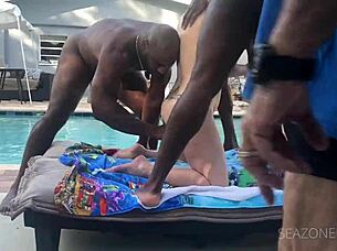 Seka Black Gangbanged Roughly by Interracial Homeboys Crew