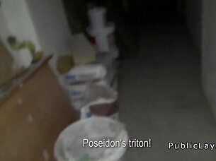 european couple picks up brunette for public pov pounding