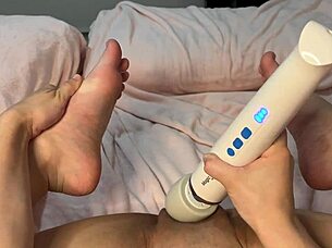 I cum hard moaning while showing off my sexy feet