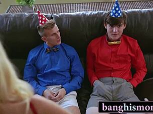 TWO GORGEOUS MILFS SWAP HORNY STUDS IN STEAMY FOURSOME Brooklyn Chase Olive Glass