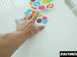 naughty milf threesome with guy and girlfriend explodes in taboo heat - racymom