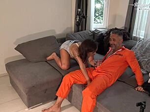 behind the scenes, sexy latina tahlia lane rides big cock doggystyle and missionary