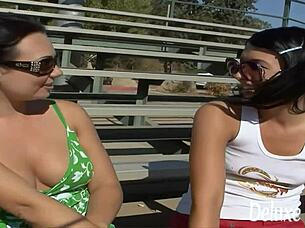 lesbian babes fuck each others asses with dildo