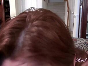 Texas Redhead Natasha's Big Tits Bounce Sucking Your Cock POV