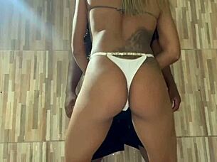 wife teases single guy into bareback frenzy with hot rubbing