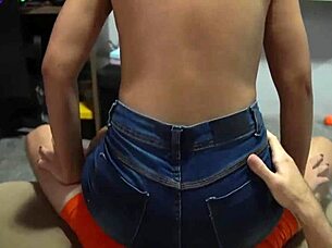 curvy latina teases him to cum in soaked underwear haha