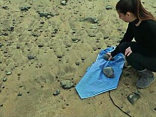 silvia soprano roughly dominated on norwegian beach with slaps and spits 🎥🏖️