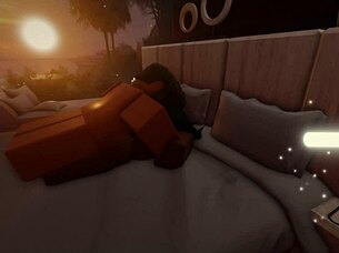 i'm slamming this ponytail babe's big tits with my monster cock roughly