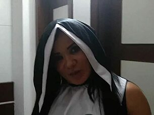 nun bianca whispers sinful secrets to priest's honey bean