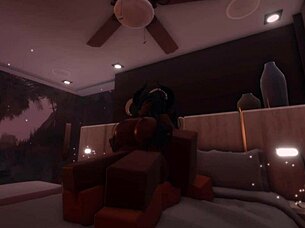 i'm slamming this ponytail babe's big tits with my monster cock roughly