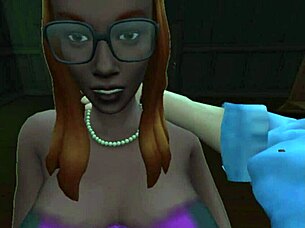 glasses neighbor visits for steamy fun