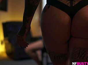 Jessie lee busty brunette grabs control riding huge cock wildly