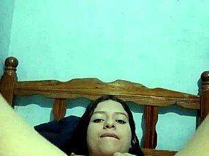 amateur latina babe masturbates natural tits solo homemade dare