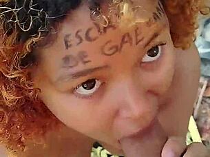 risky public beach blowjob ends with facial cumshot on latina