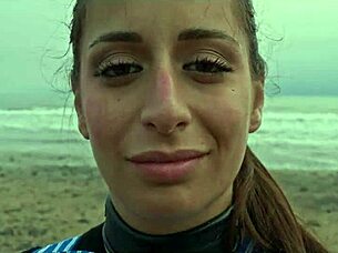 silvia soprano roughly dominated on norwegian beach with slaps and spits 🎥🏖️
