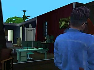 glasses neighbor visits for steamy fun