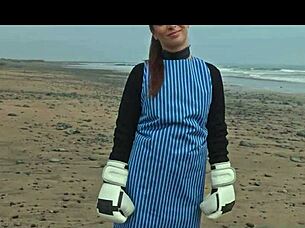 silvia soprano roughly dominated on norwegian beach with slaps and spits 🎥🏖️