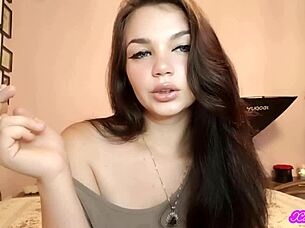 bunny latina brunette blows smoke ur face 💨😏