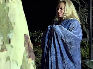 Big Cock Ghost Pounds Colombian Blonde's Big Tits Ass Outdoors!