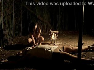 Beach domination day amazons Aprilella spanks curvy ebony slaves hard