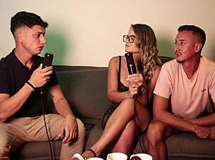 Michael Douglas Watches Sheer Red Fetish Fuck with Crazy Twists!