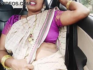 INDIAN AUNTY SEDUCES SON-IN-LAW ON CAR SEX DRIVE DIRTY TELUGU TALK