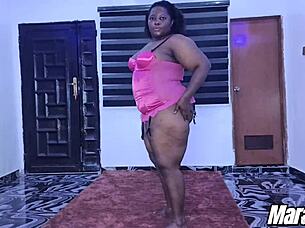 Ebonymara exotic squirts wet pussy shaking in solo orgasm frenzy