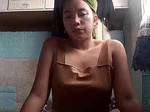 Asian Girl Next Door Teases Petite Body in Sheer Seduction